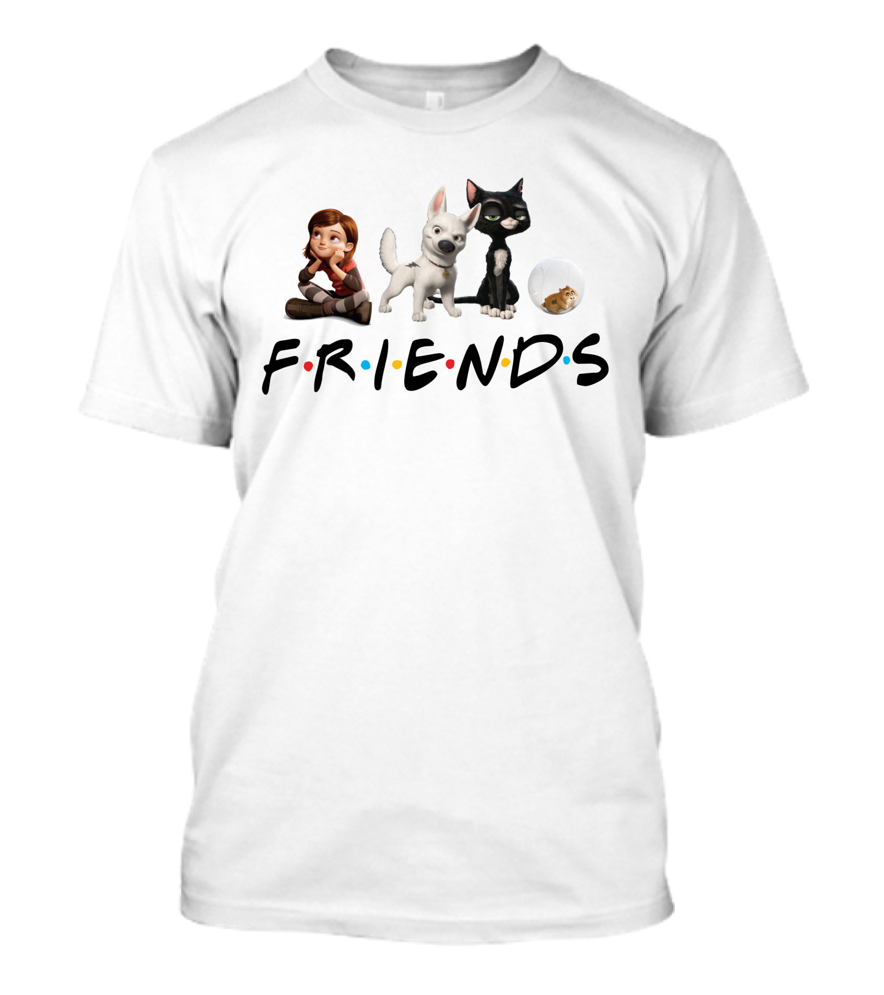 Friends Disney Bolt Characters Penny Mittens Rhino T-Shirt