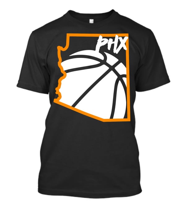 Phx Basketball Arizona Outline Style T-Shirt
