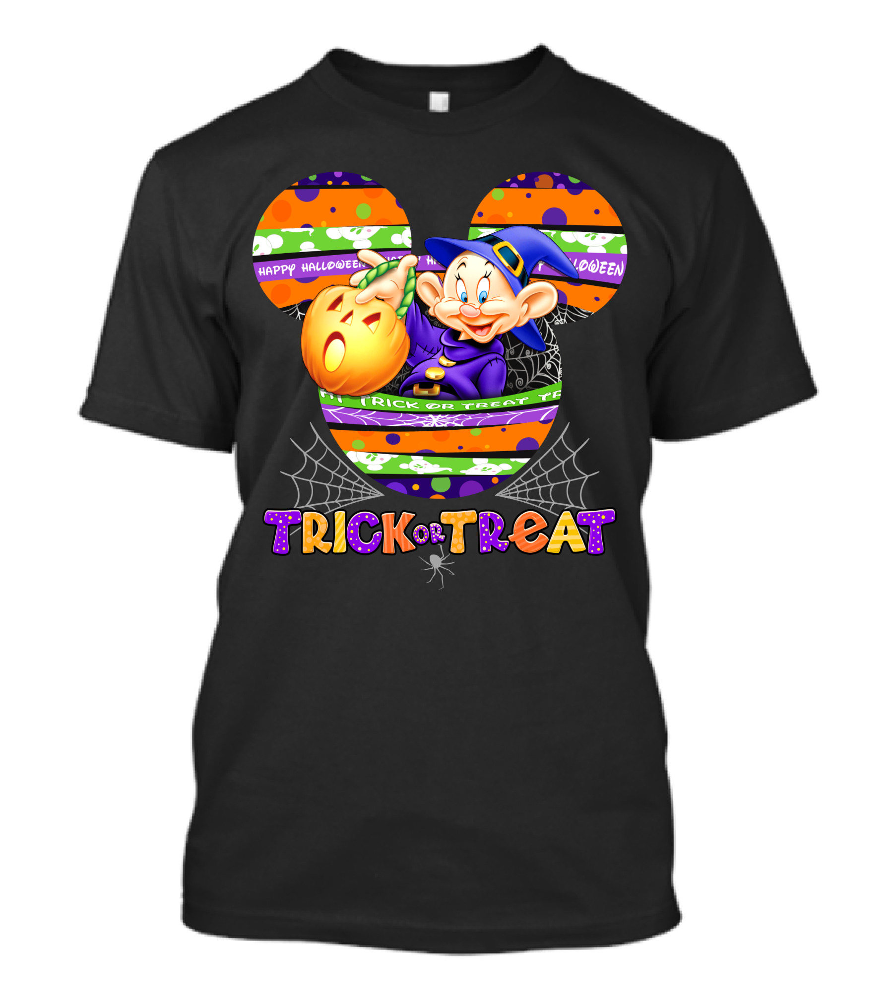 Happy Halloween Mickey Ears Trick Or Treat Dopey Pumpkin T-Shirt