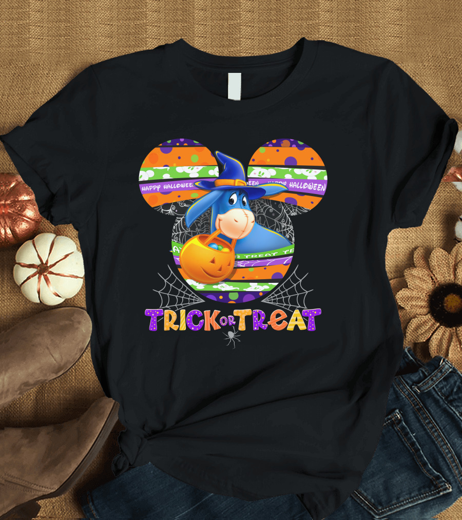Eeyore Trick Or Treat Halloween Disney Mickey Ears T-Shirt