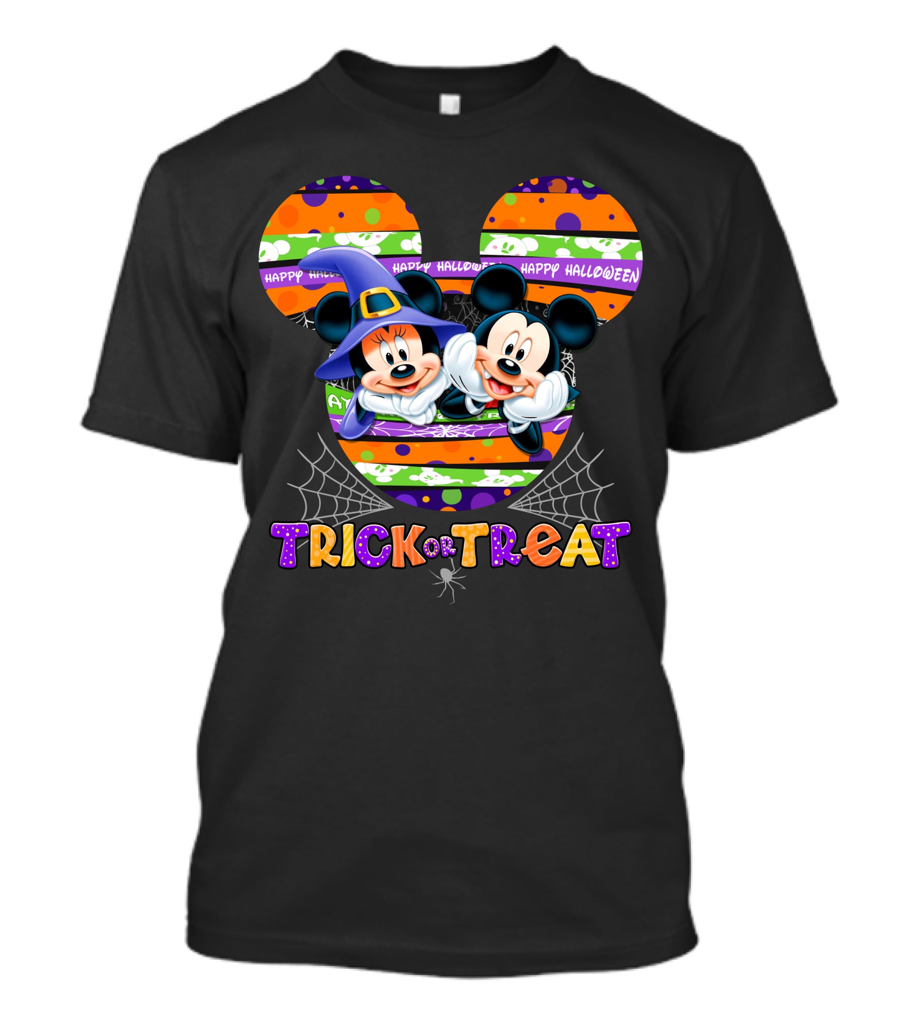 Trick Or Treat Happy Halloween Mickey And Minnie T-Shirt