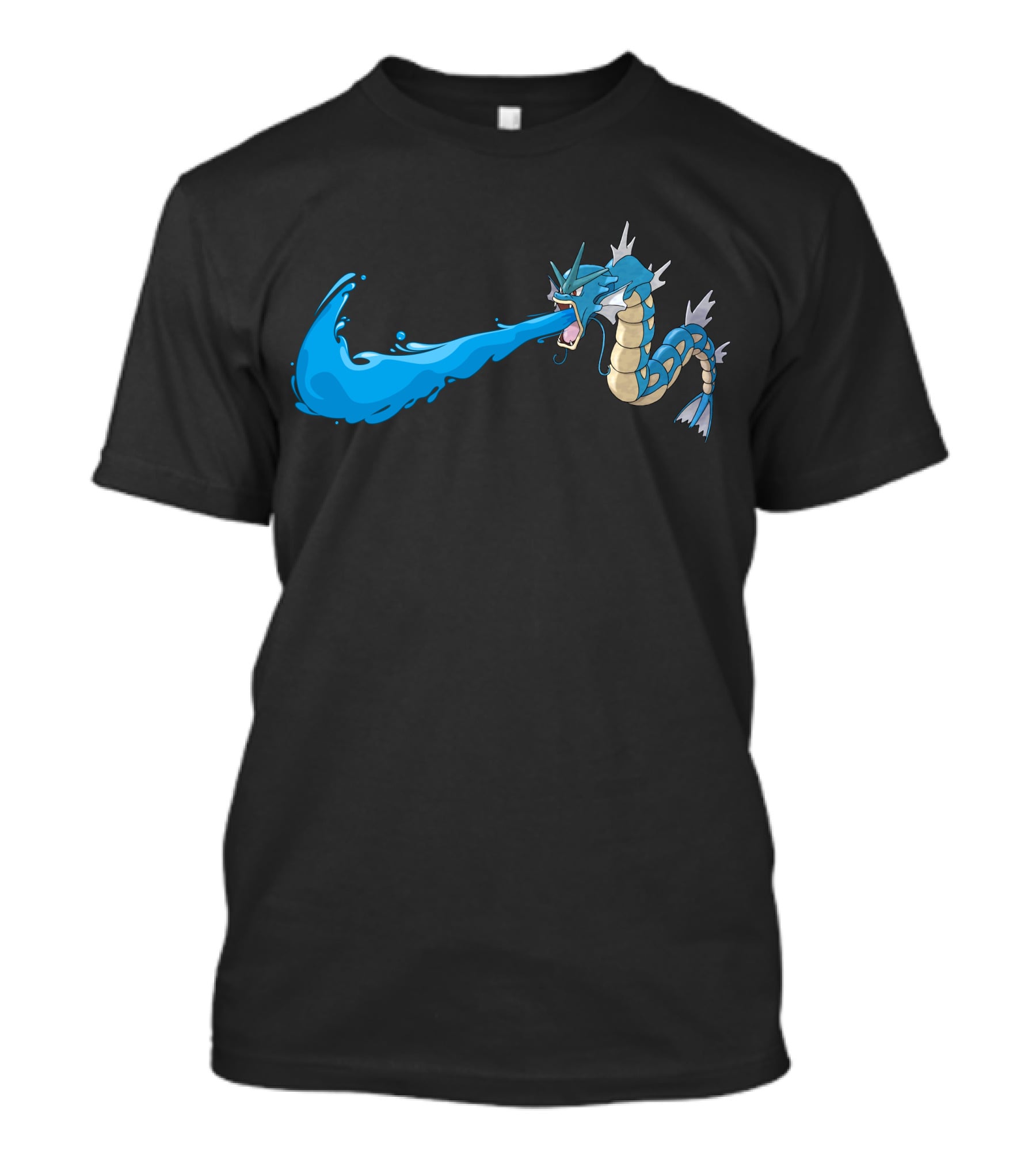Gyarados Water Blast Attack Blue And Yellow T-Shirt