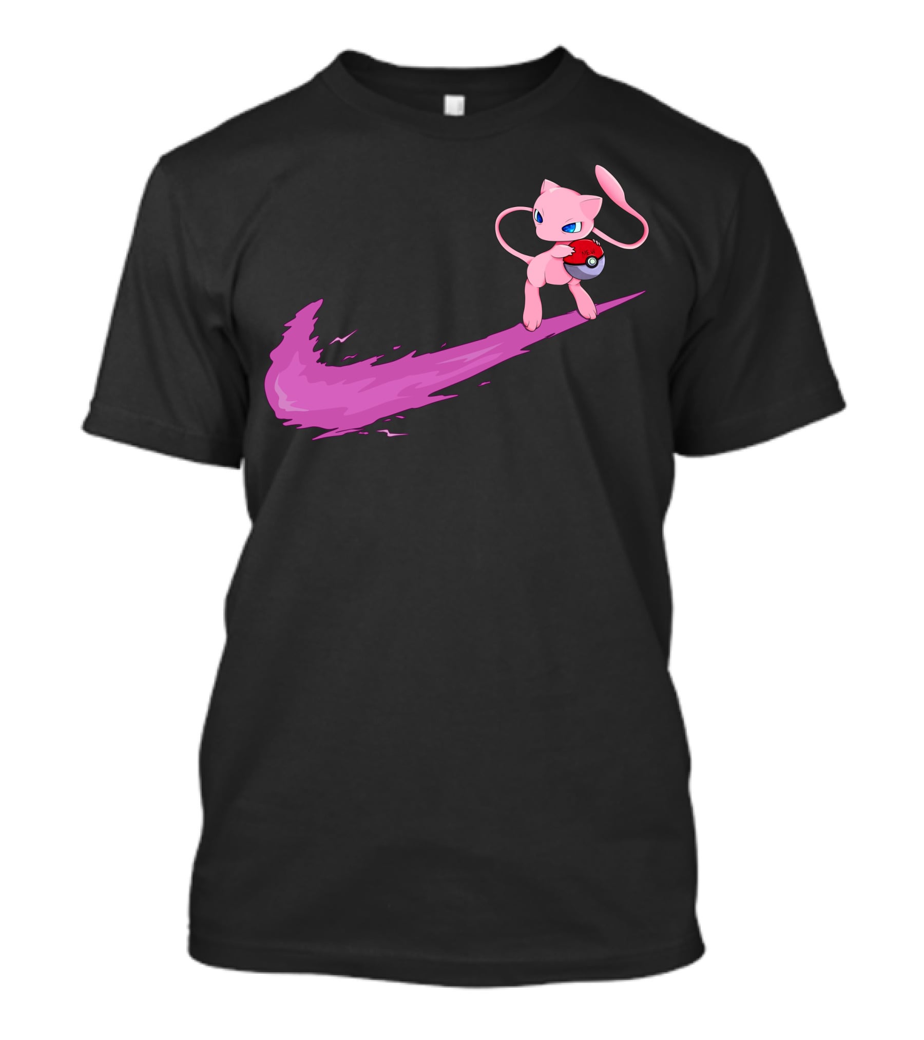 Mew Pokemon Nike Swoosh Pokeball Crossover T-Shirt