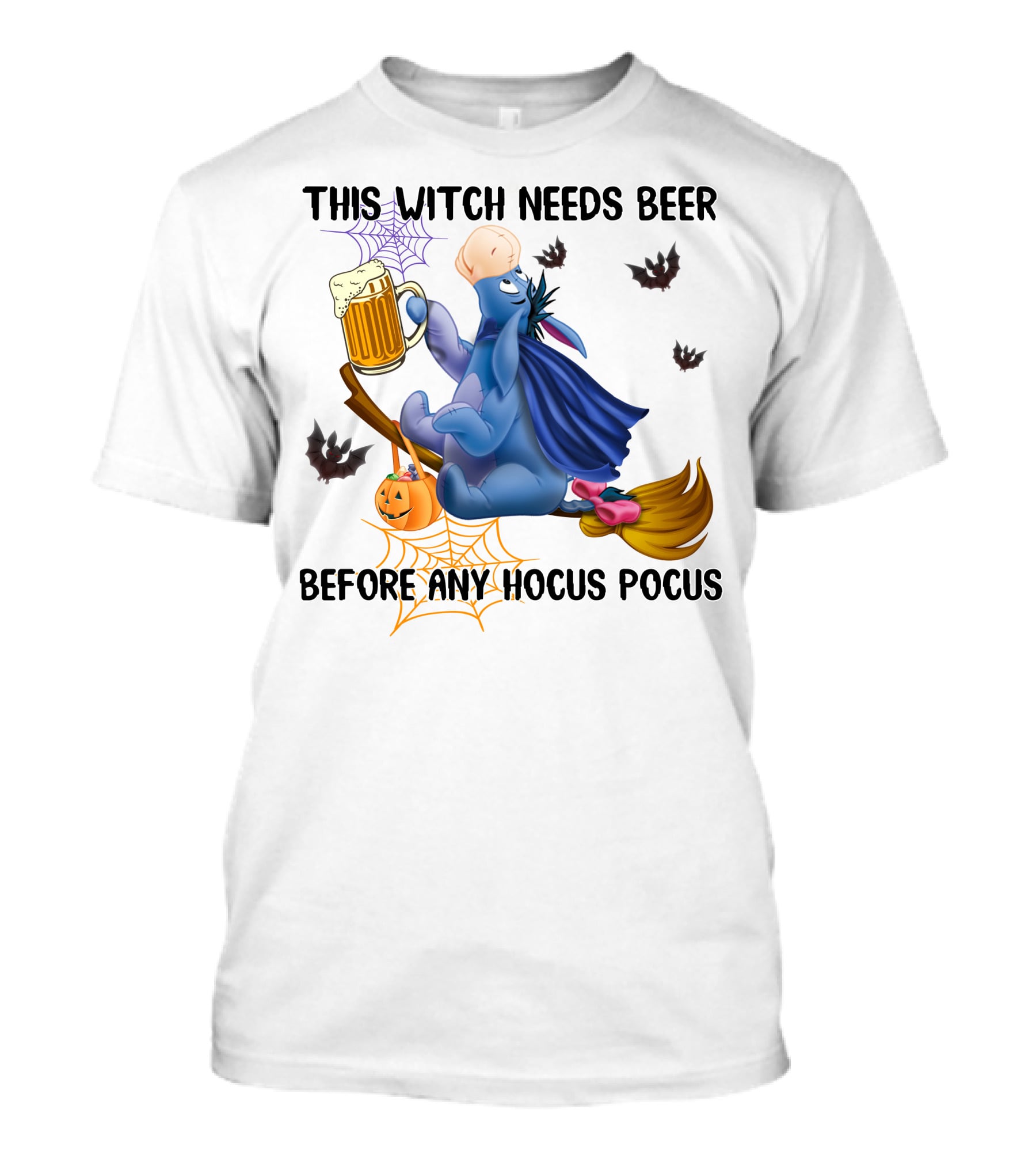 This Witch Needs Beer Before Any Hocus Pocus Eeyore T-Shirt