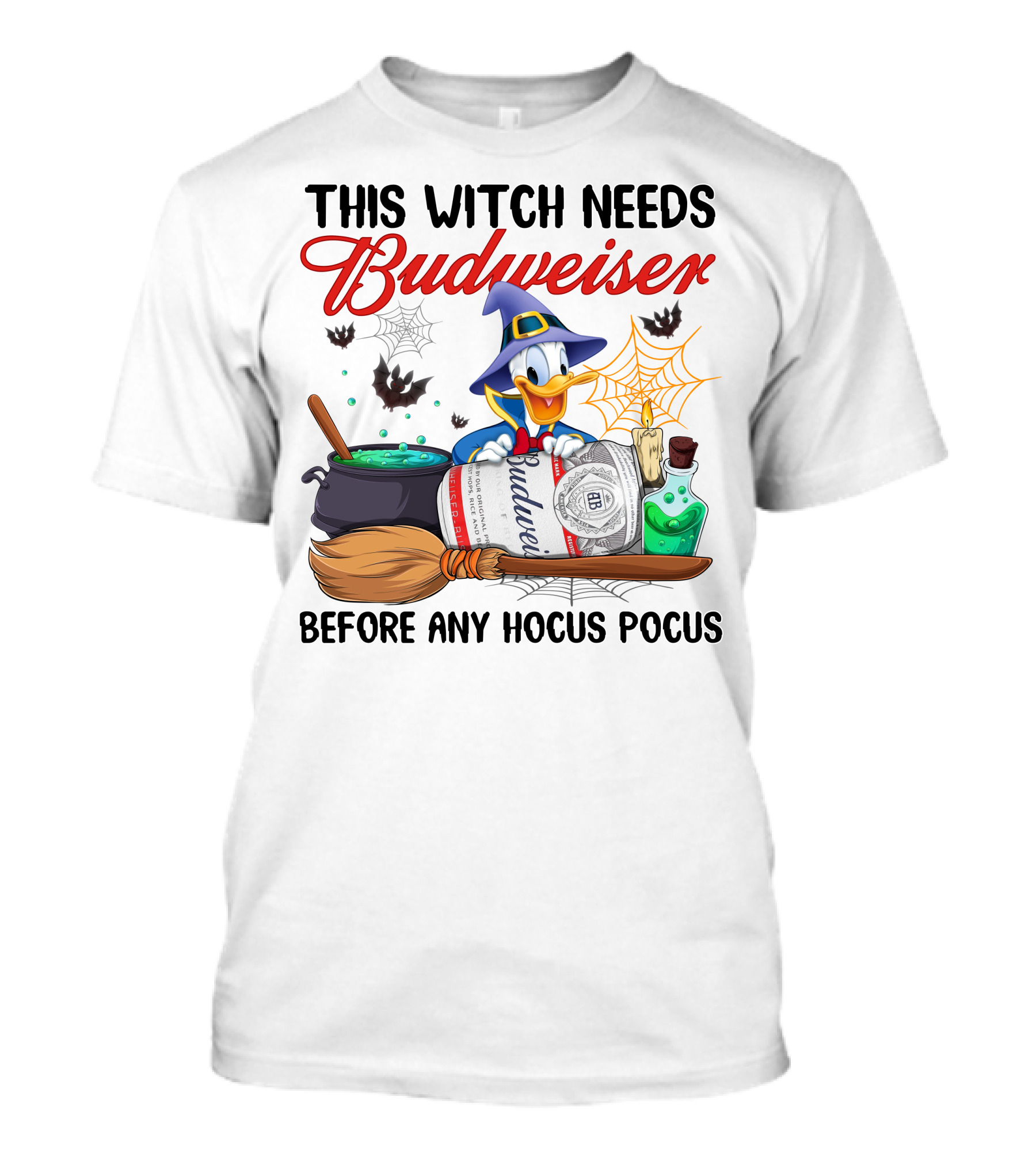 This Witch Needs Budweiser Before Any Hocus Pocus T-Shirt