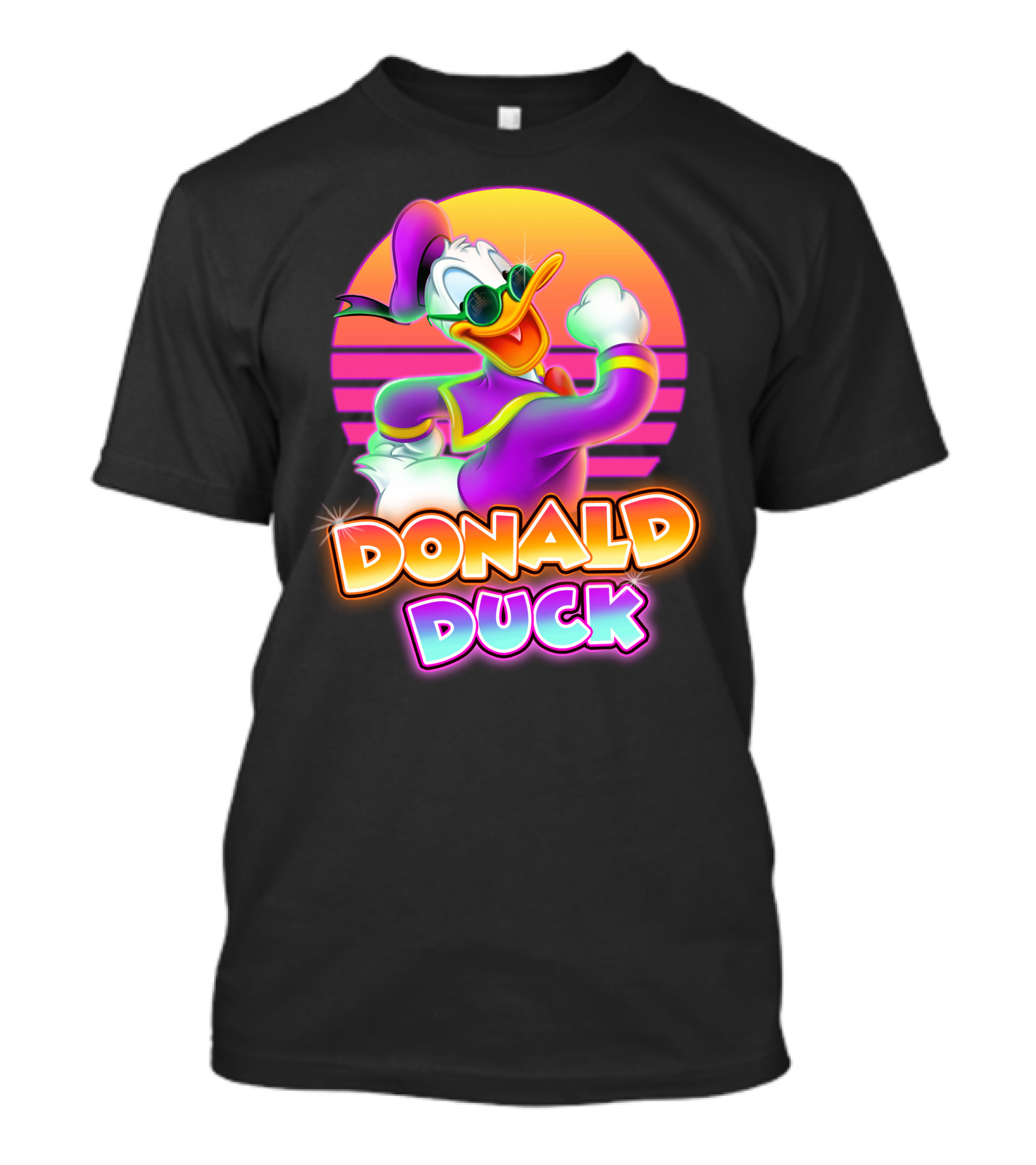 Donald Duck Retro Neon Style T-Shirt