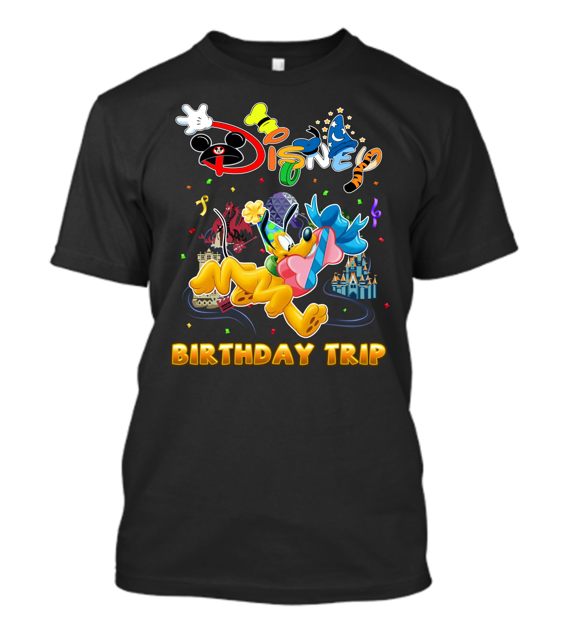 Disney Pluto Birthday Trip Celebration Adventure T-Shirt