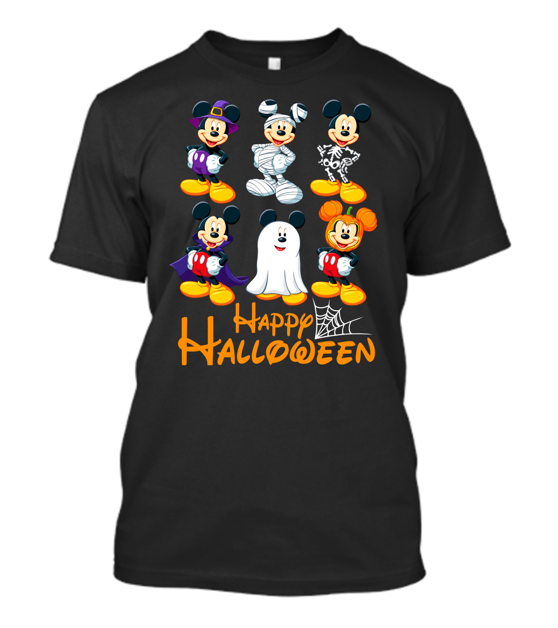 Happy Halloween Mickey Mouse Costumes Collection T-Shirt