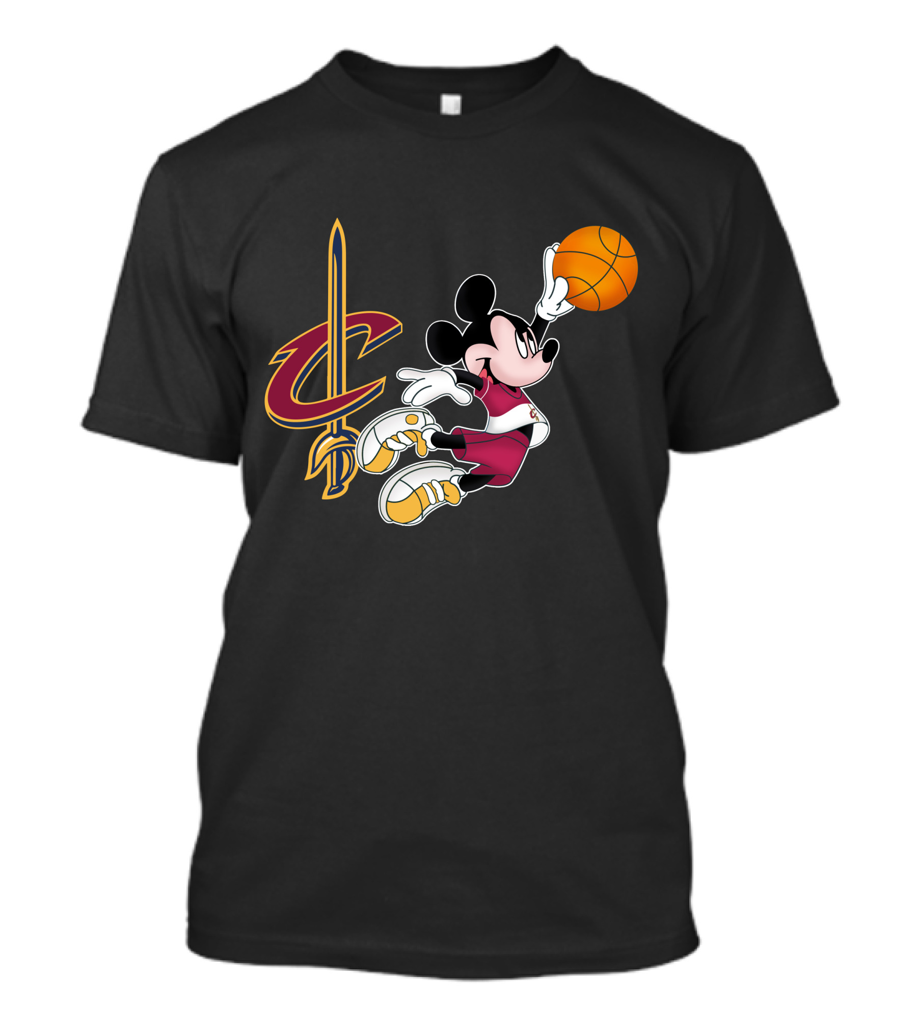 Cleveland Cavaliers Mickey Basketball Dunk T-Shirt