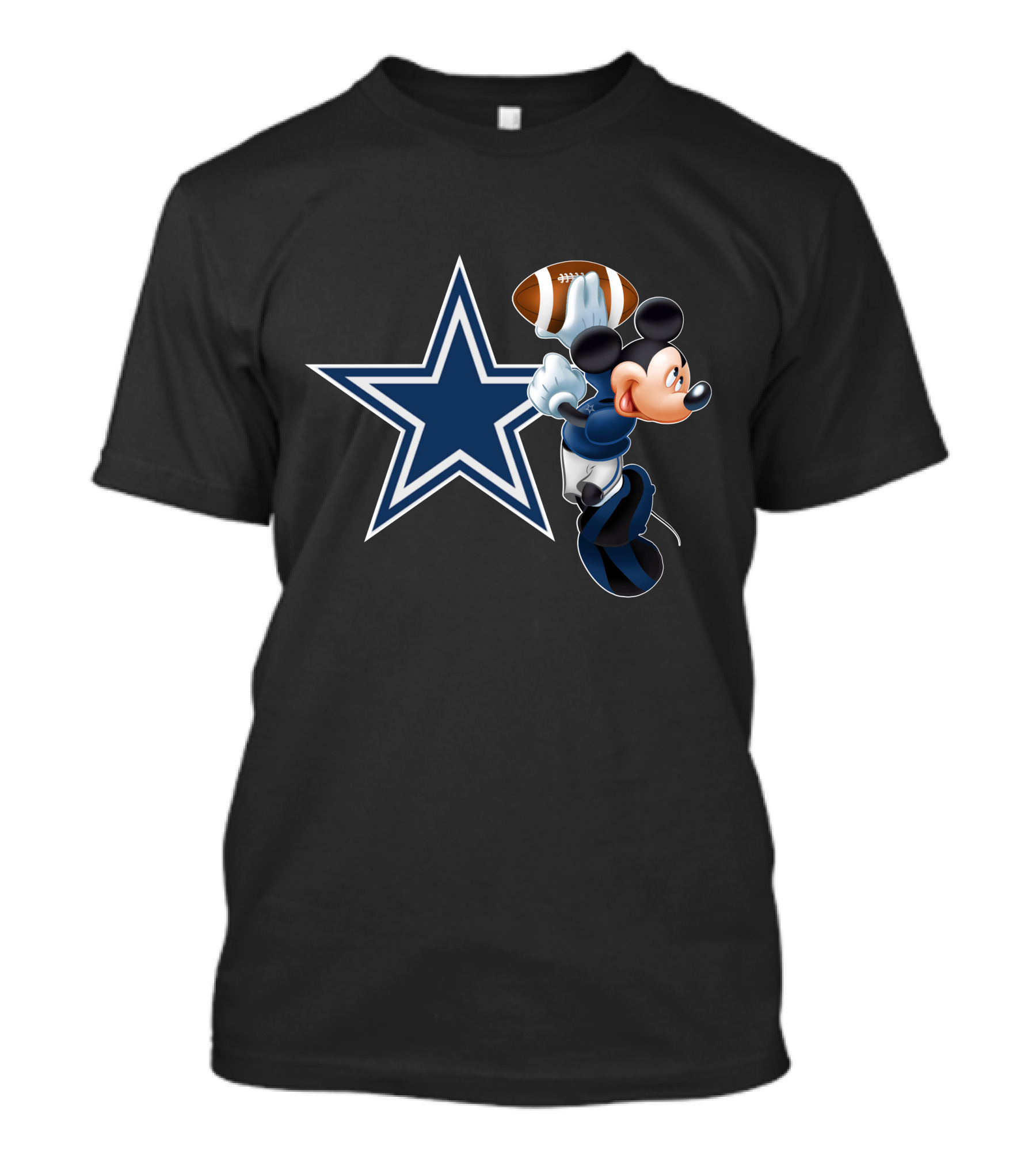 Mickey Mouse Dallas Cowboys Football Star T-Shirt