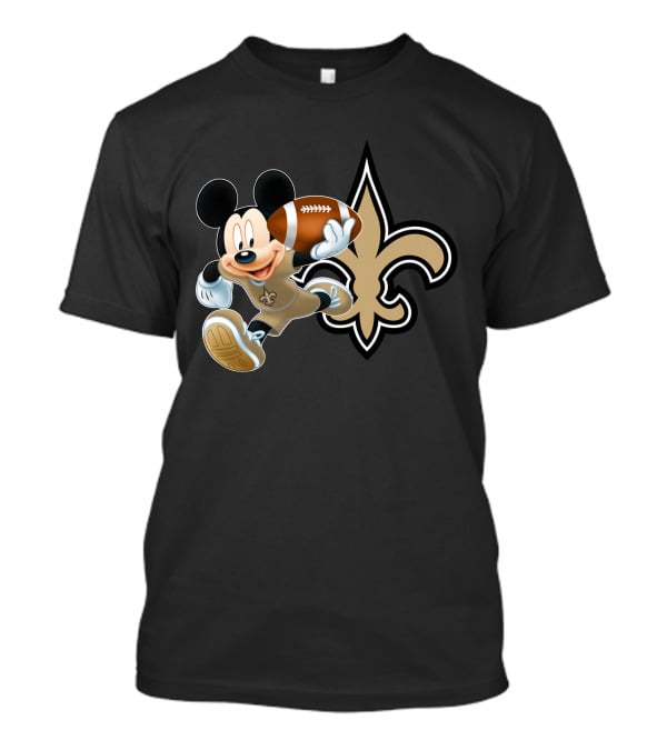 Mickey Nos New Orleans Saints Football Fleur-De-Lis T-Shirt