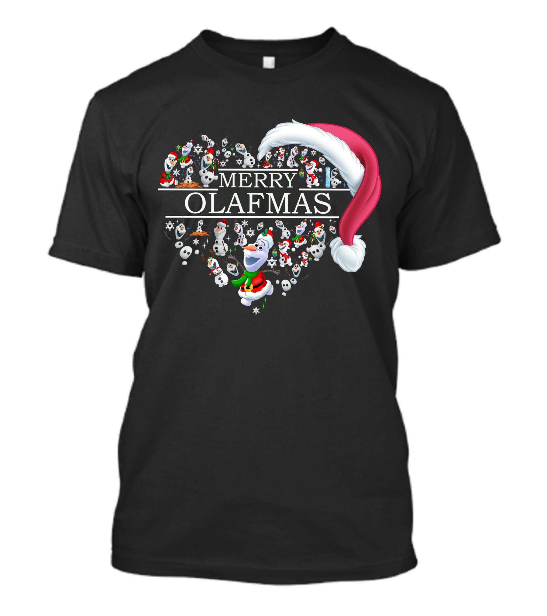 Merry Olafmas Santa Hat Heart T-Shirt