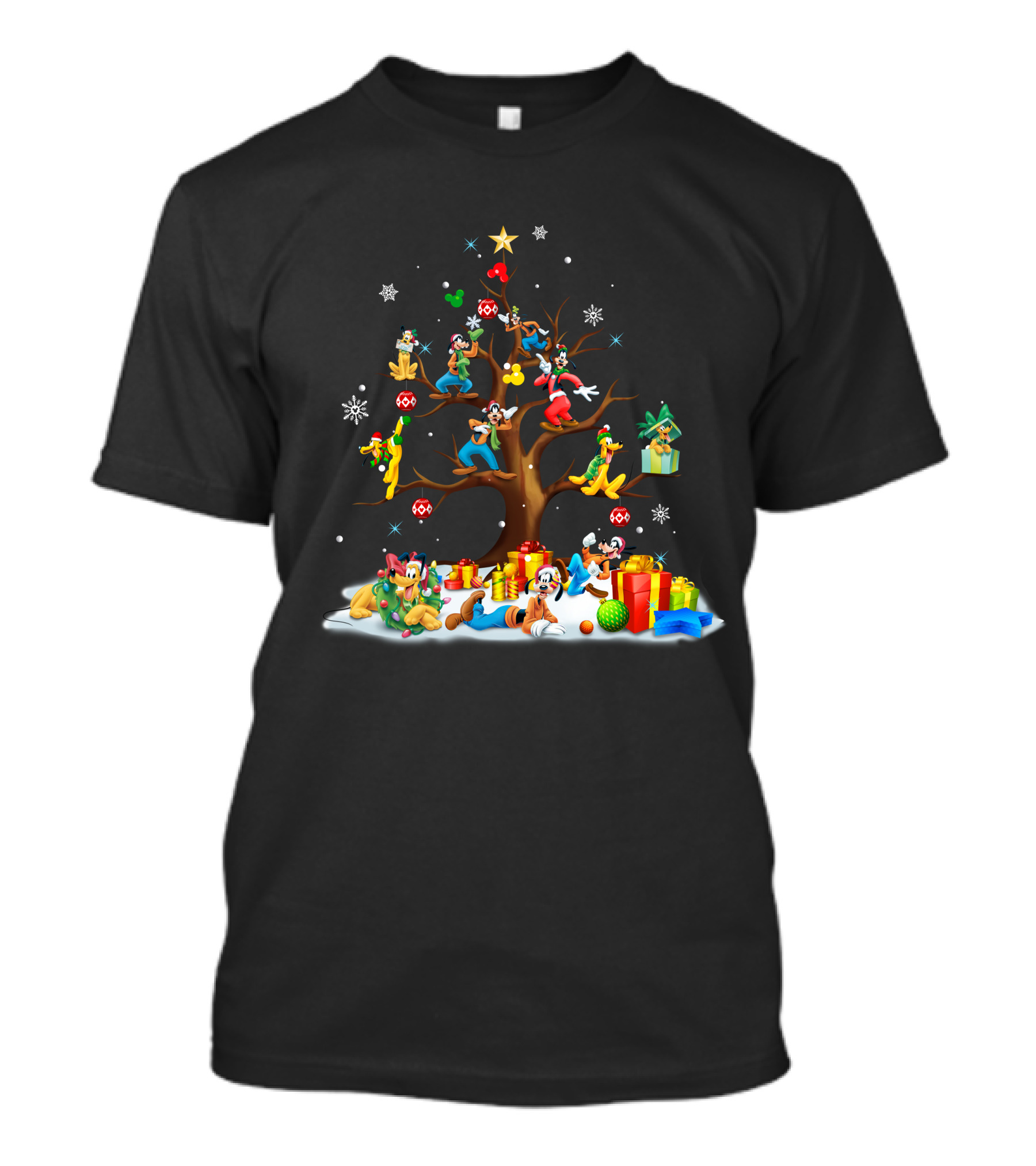 Pluto Goofy Christmas Tree T-Shirt