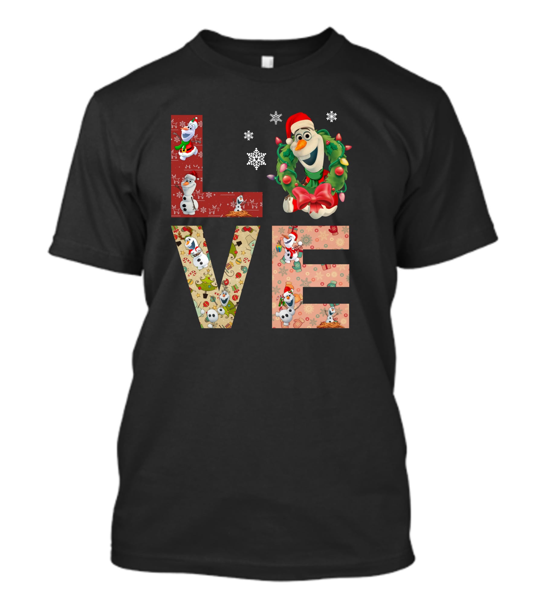 Olaf Christmas Love Snowman Festive Theme T-Shirt