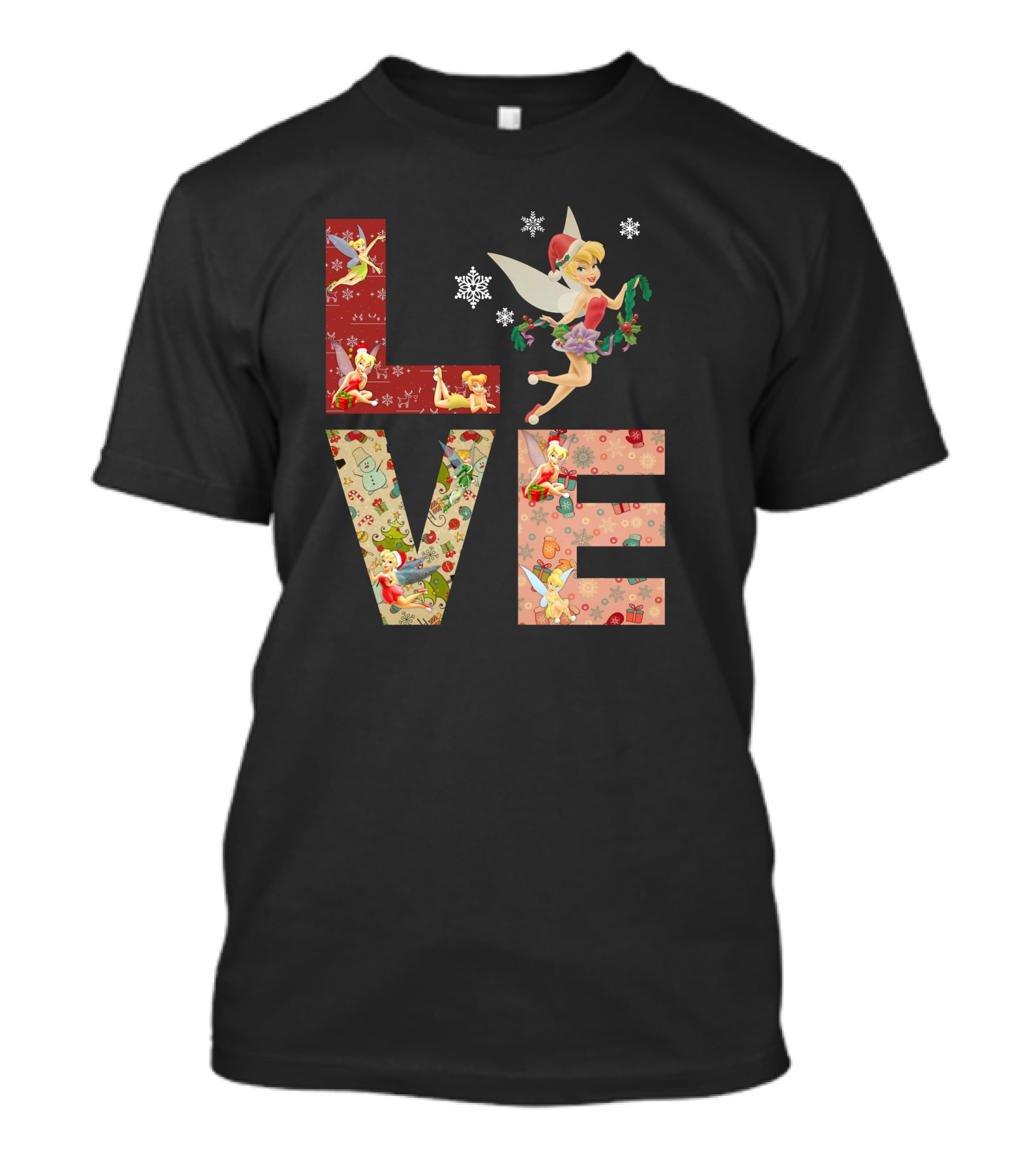 Love Tinkerbell Christmas Holiday Theme T-Shirt