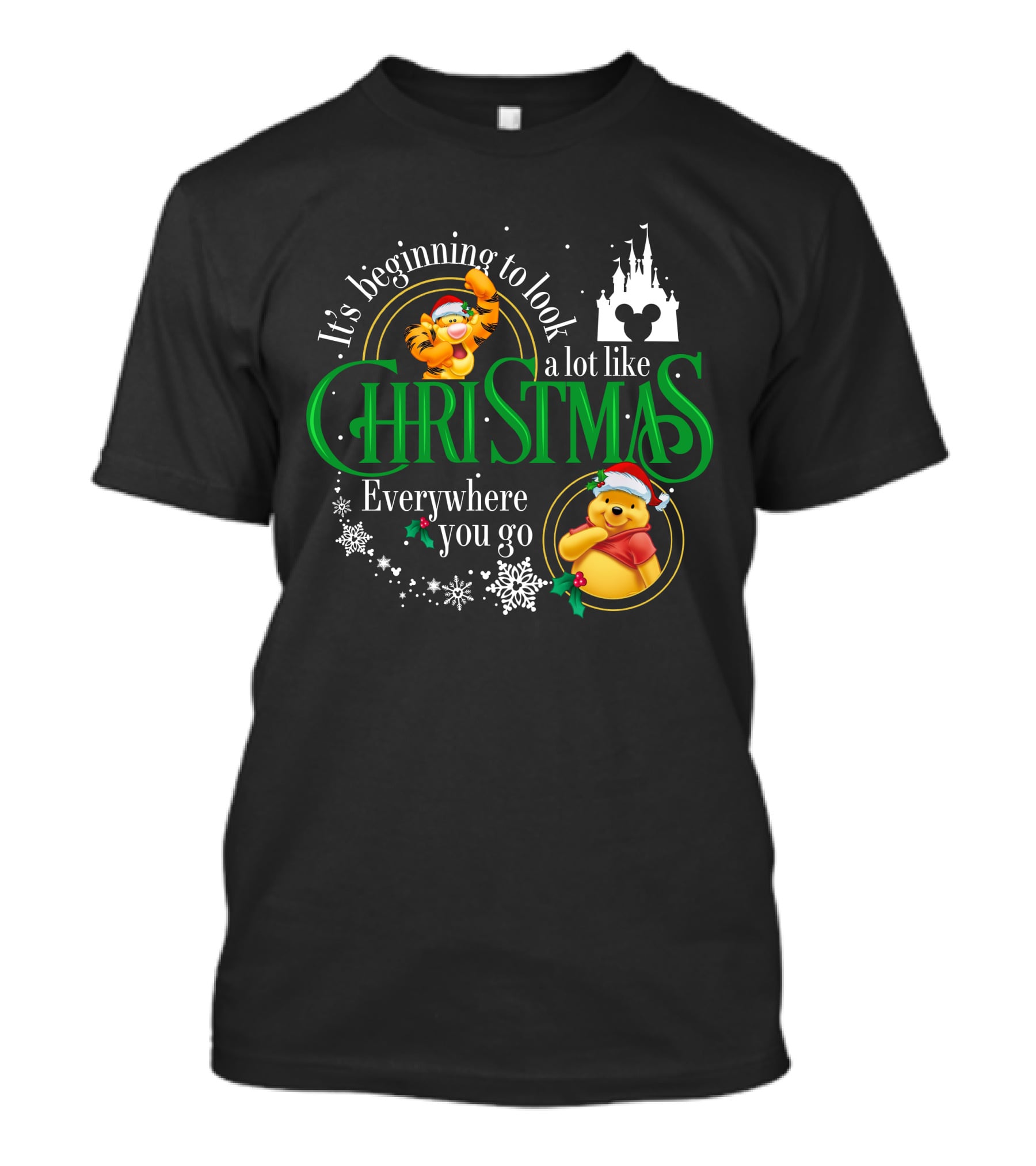 It's Beginning To Look A Lot Like Christmas Everywhere You Go Pooh And Tigger T-Shirt