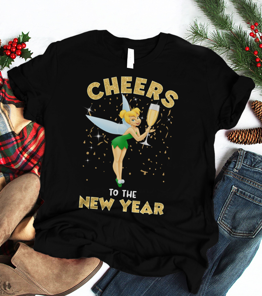 Cheers To The New Year Tinkerbell Champagne Celebration T-Shirt