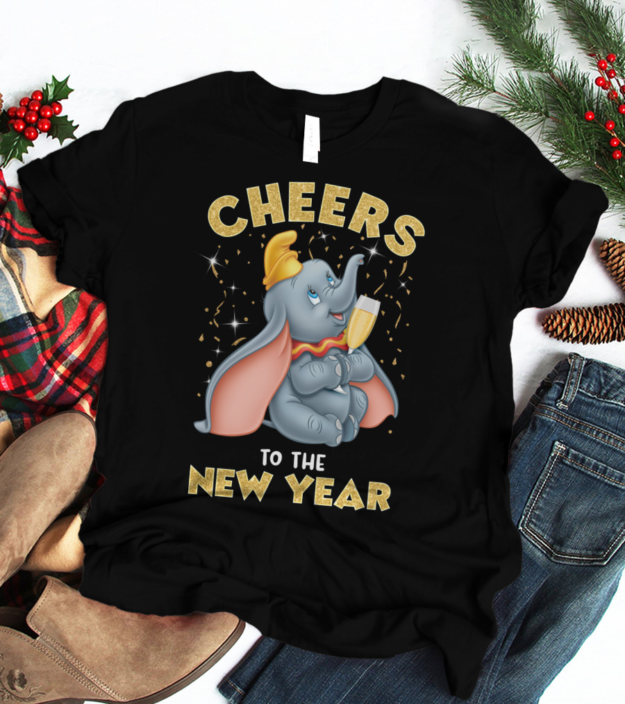 Cheers To The New Year Elephant Champagne Celebration T-Shirt