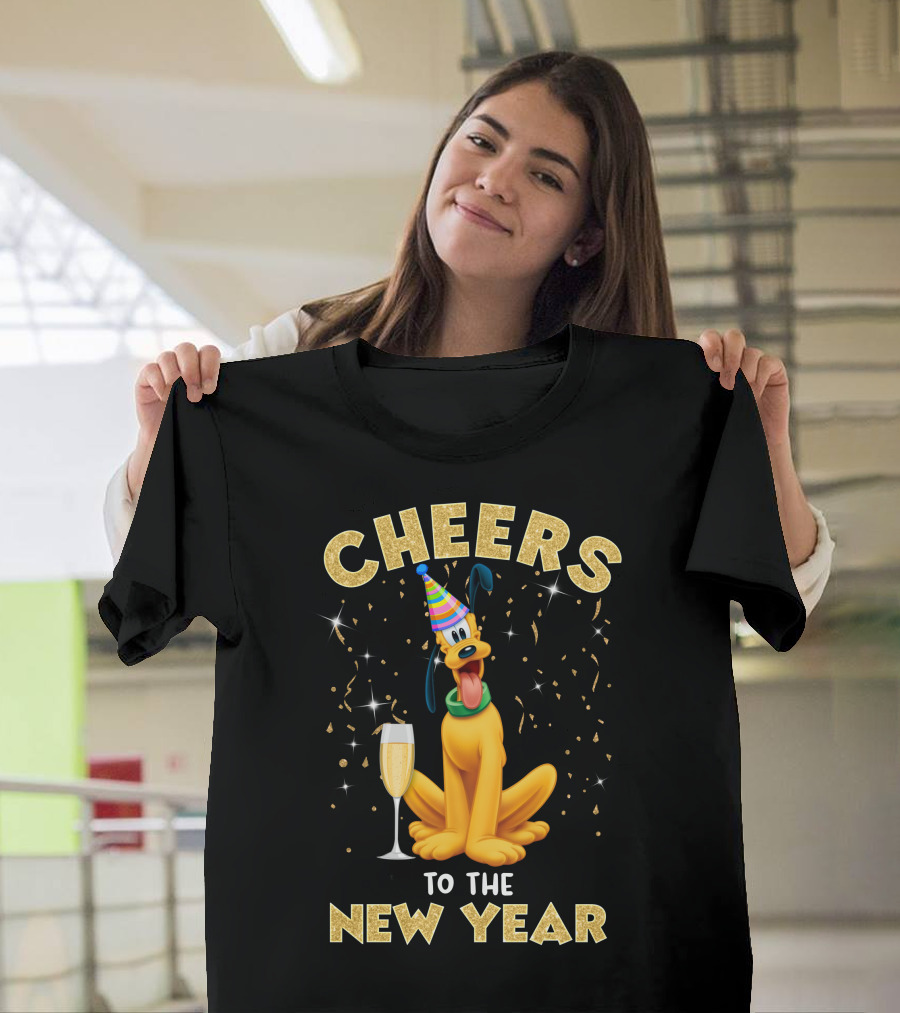 Cheers To The New Year Champagne Party Dog T-Shirt