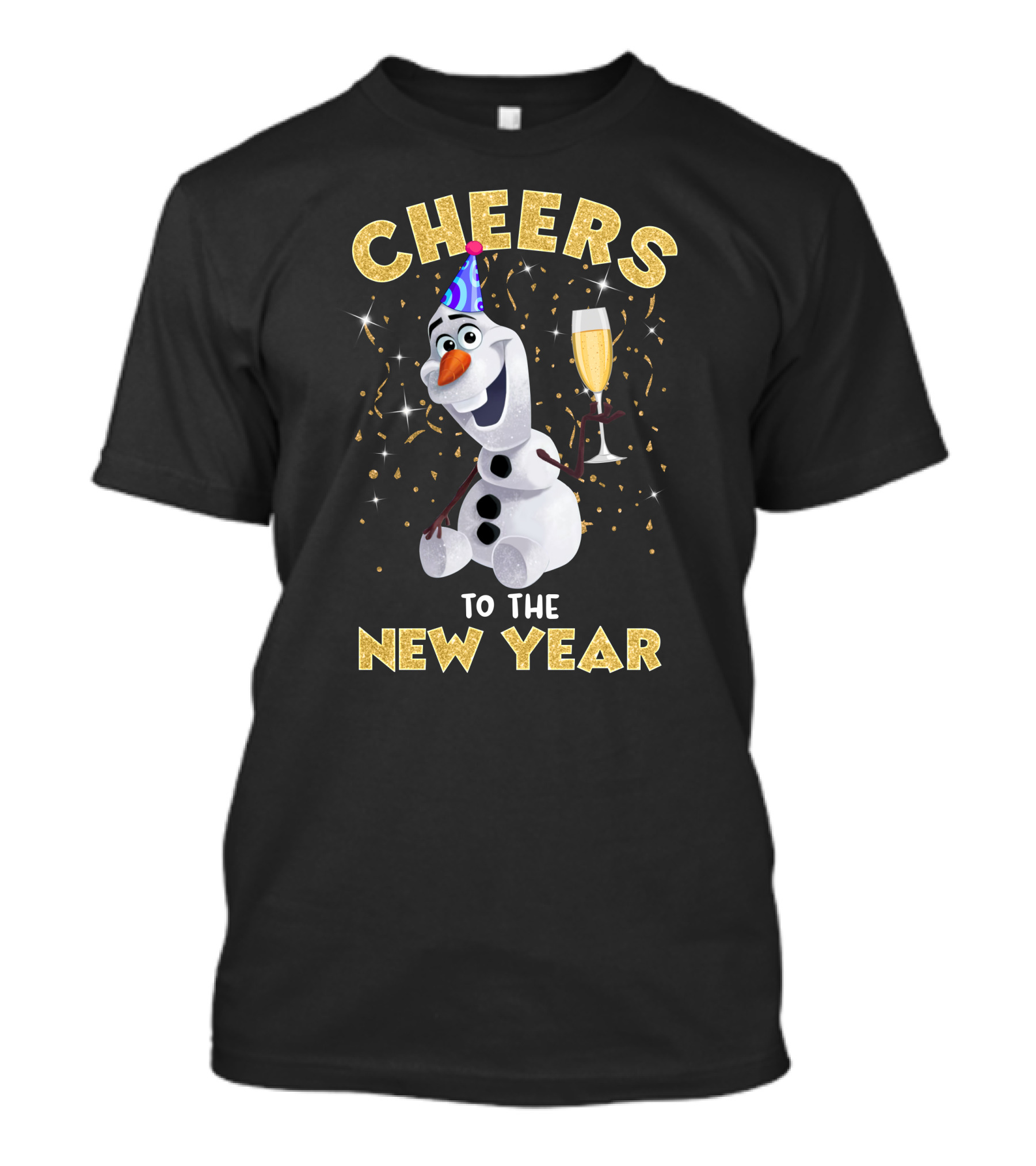 Cheers To The New Year With Olaf Champagne Party T-Shirt