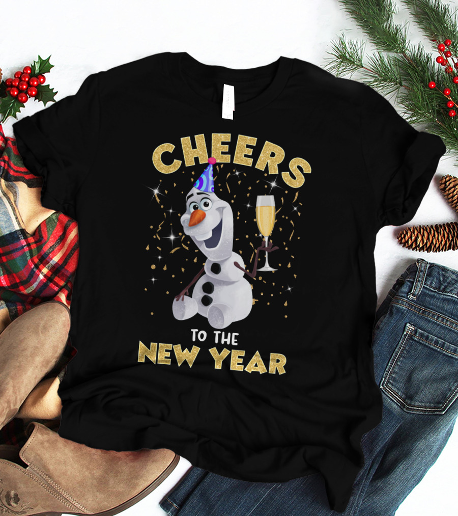 Cheers To The New Year With Olaf Champagne Party T-Shirt