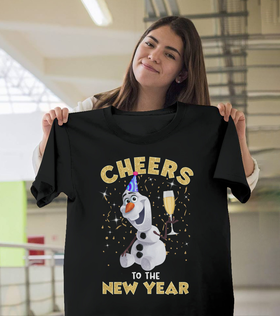 Cheers To The New Year With Olaf Champagne Party T-Shirt