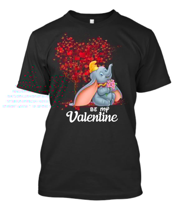Dumbo Be My Valentine Red Heart Tree Bouquet T-Shirt