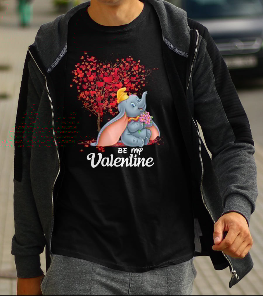 Dumbo Be My Valentine Red Heart Tree Bouquet T-Shirt