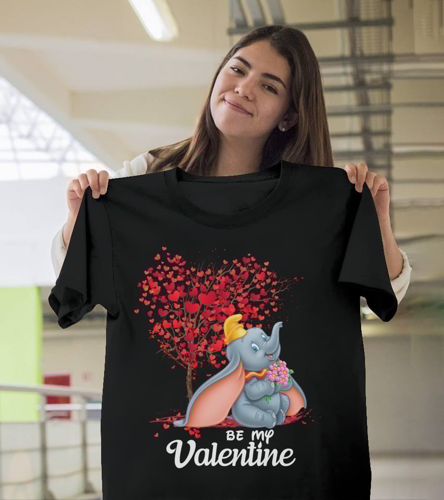 Dumbo Be My Valentine Red Heart Tree Bouquet T-Shirt