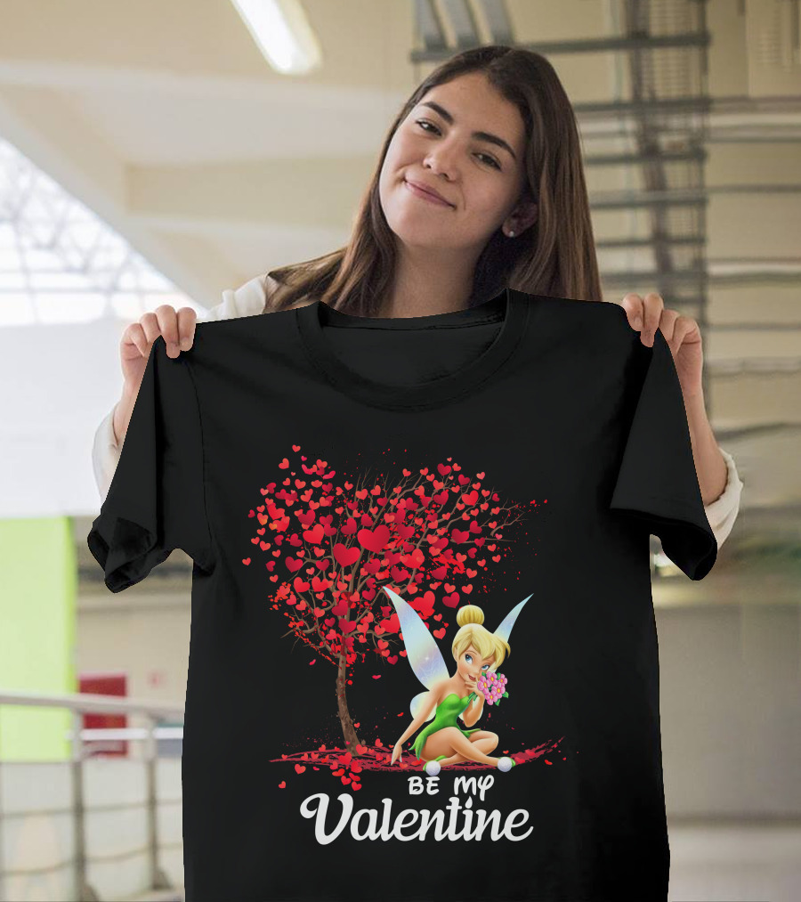 Tinkerbell Be My Valentine Heart Tree T-Shirt