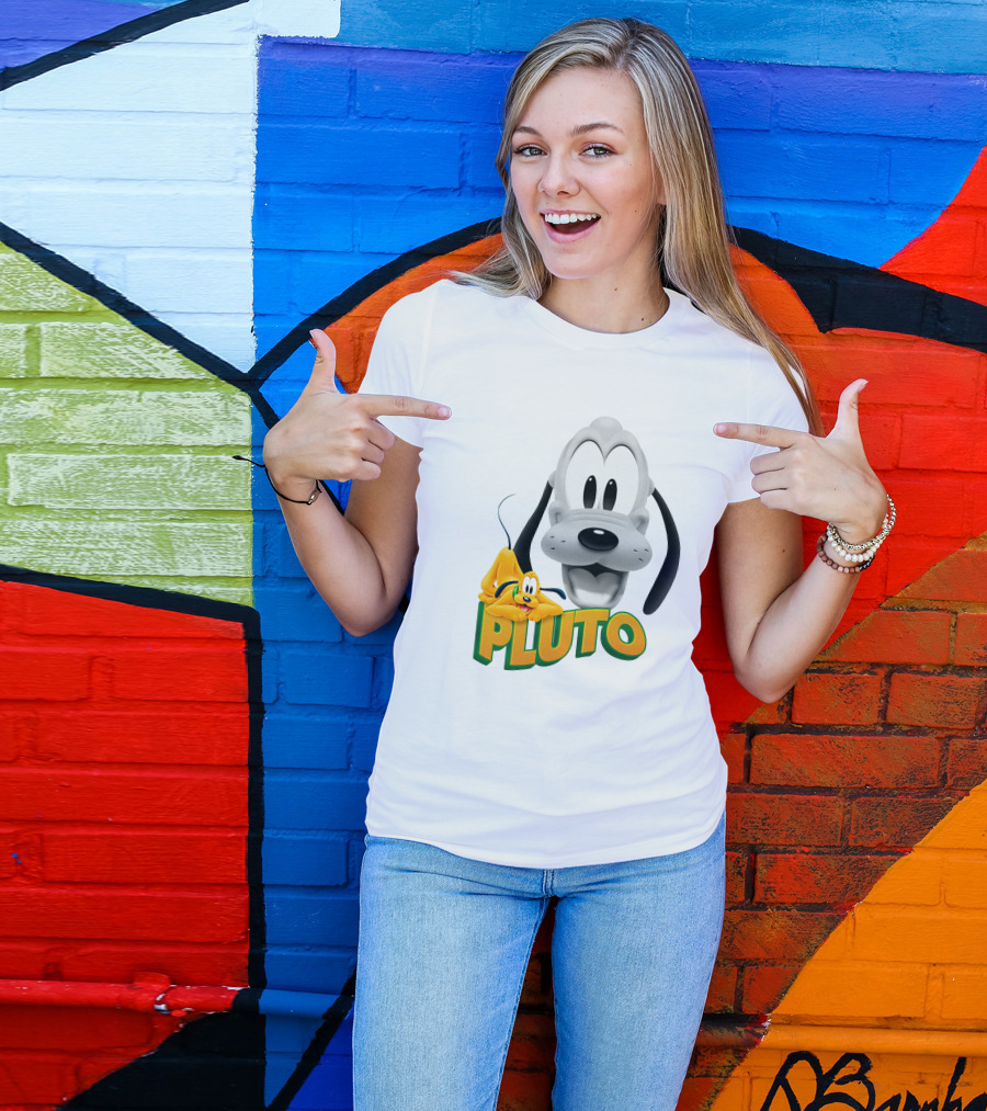 Pluto Cartoon Dog Disney Animation Character T-Shirt