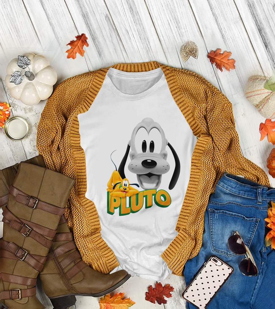 Pluto Cartoon Dog Disney Animation Character T-Shirt