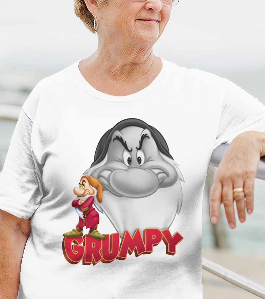 Grumpy Snow White Dwarf Character T-Shirt