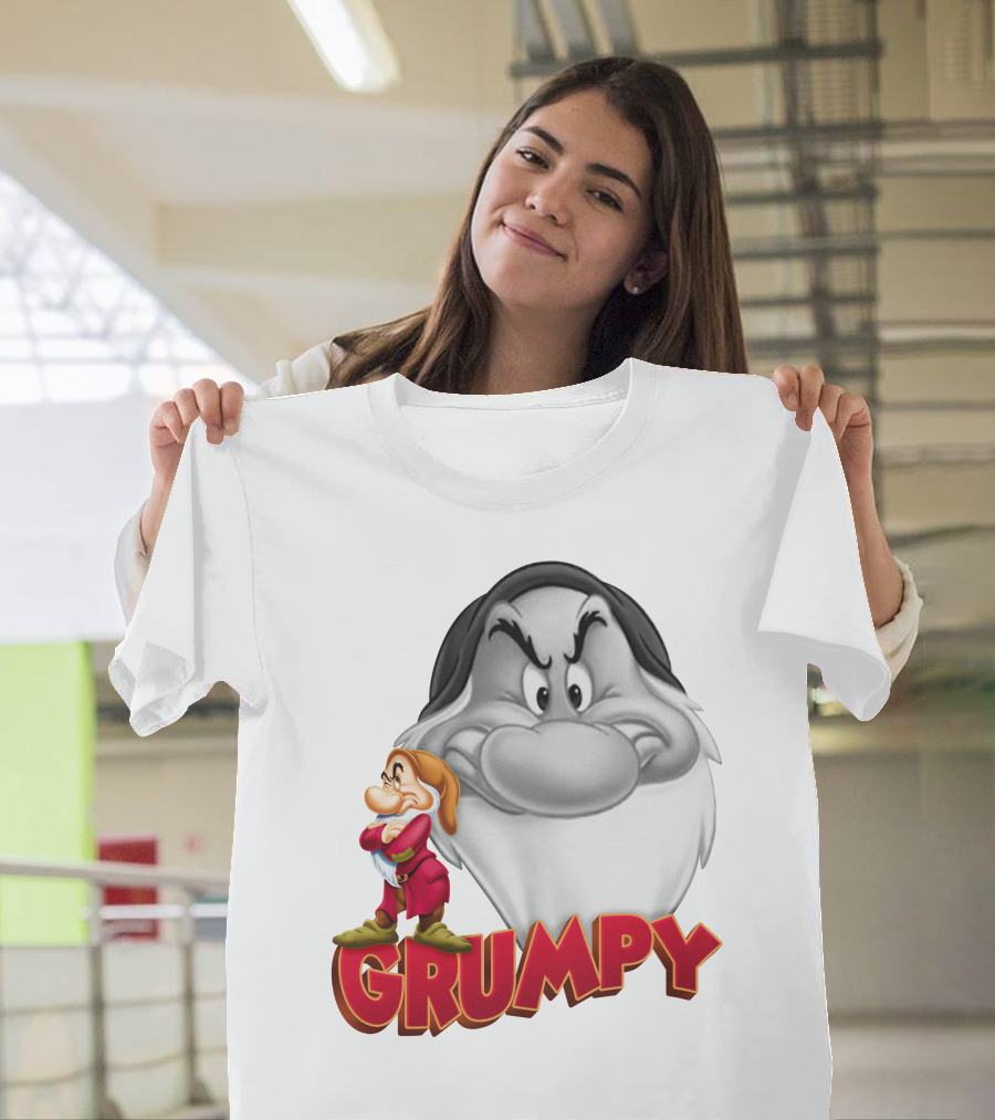 Grumpy Snow White Dwarf Character T-Shirt