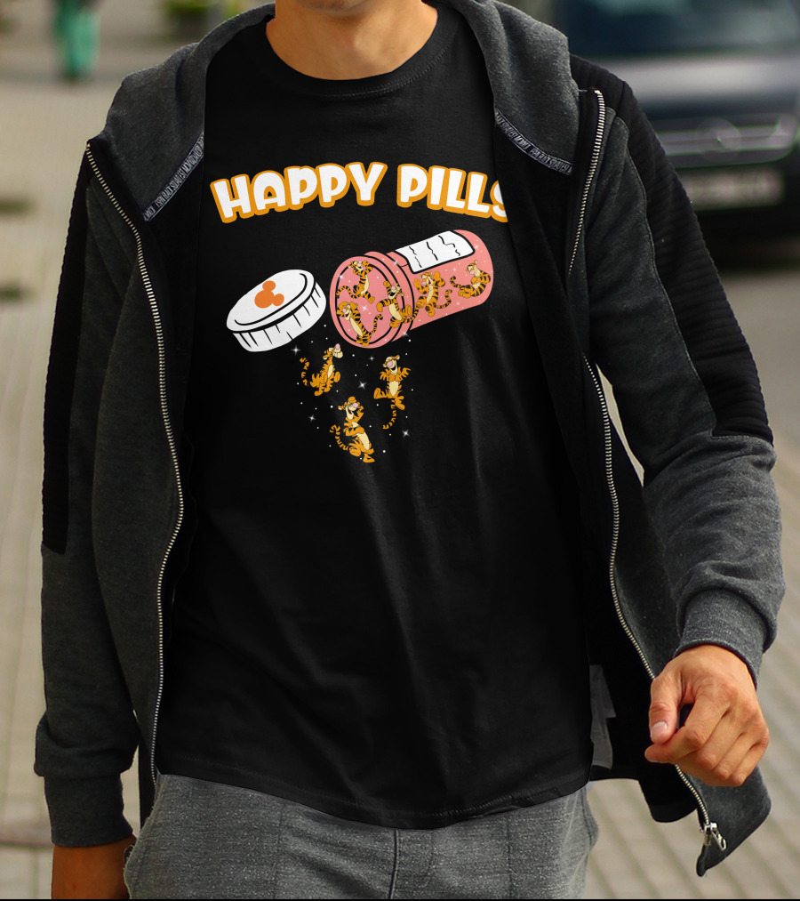HAPPY PILLS TIGGER Capsule Spill T-Shirt