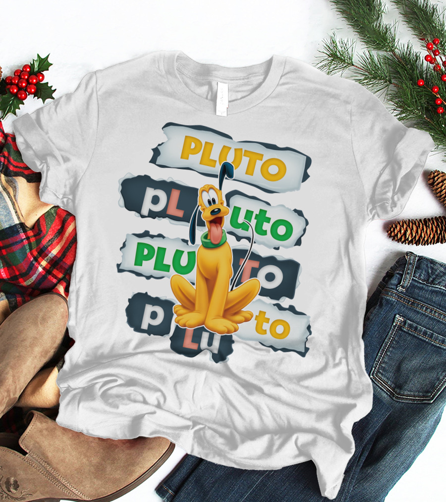 Pluto Disney Character Collage T-Shirt