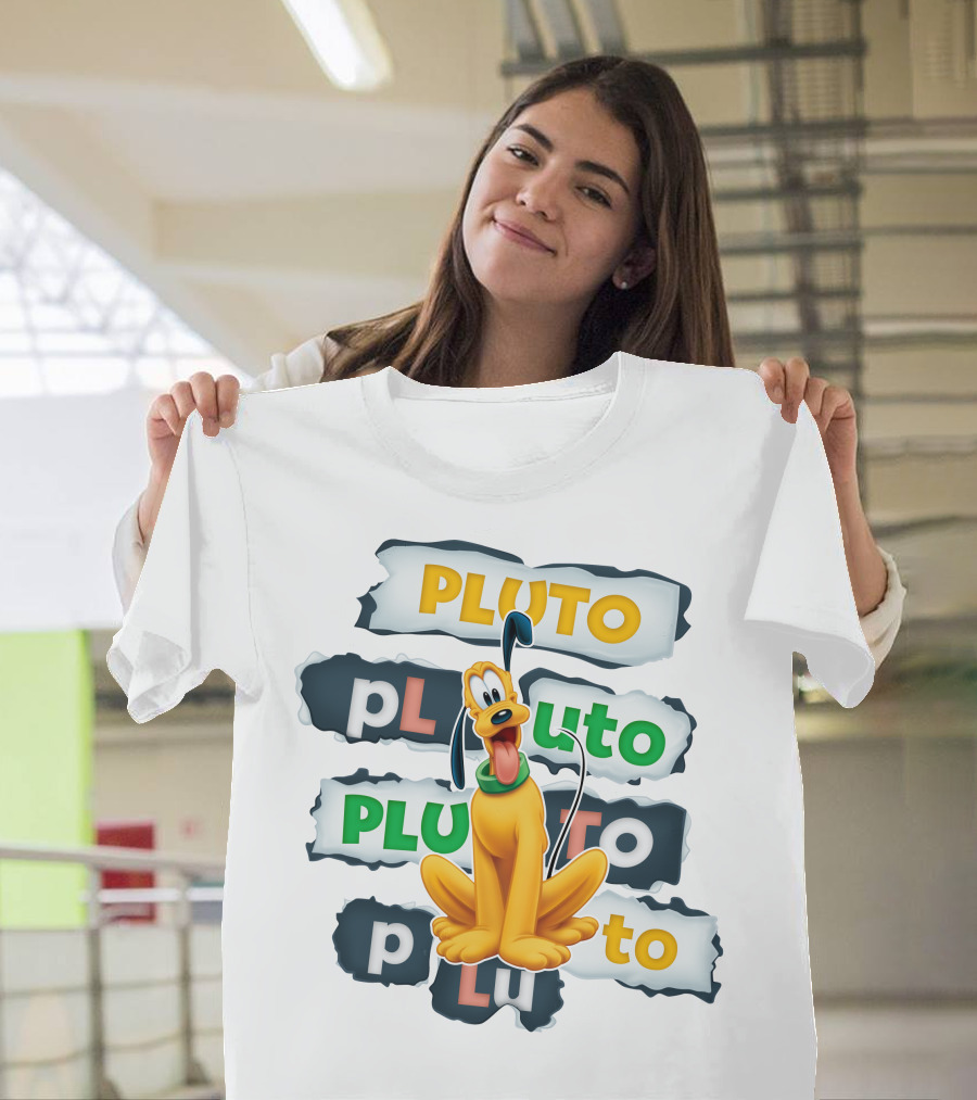 Pluto Disney Character Collage T-Shirt
