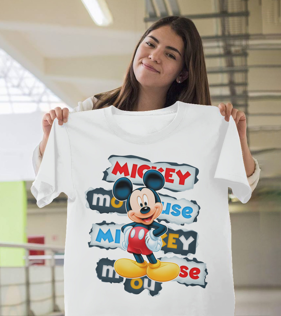 Mickey Mouse Classic Cartoon Character Artwork T-Shirt