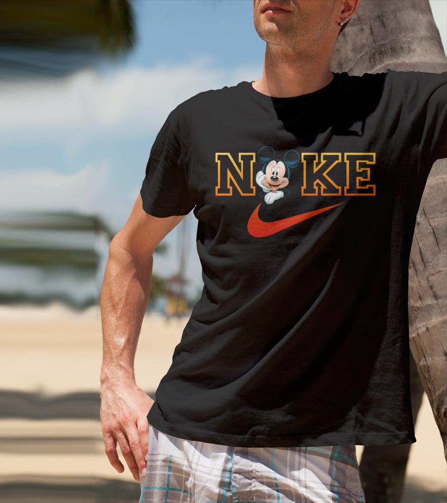 Mickey Mouse Nike Swoosh Theme T-Shirt