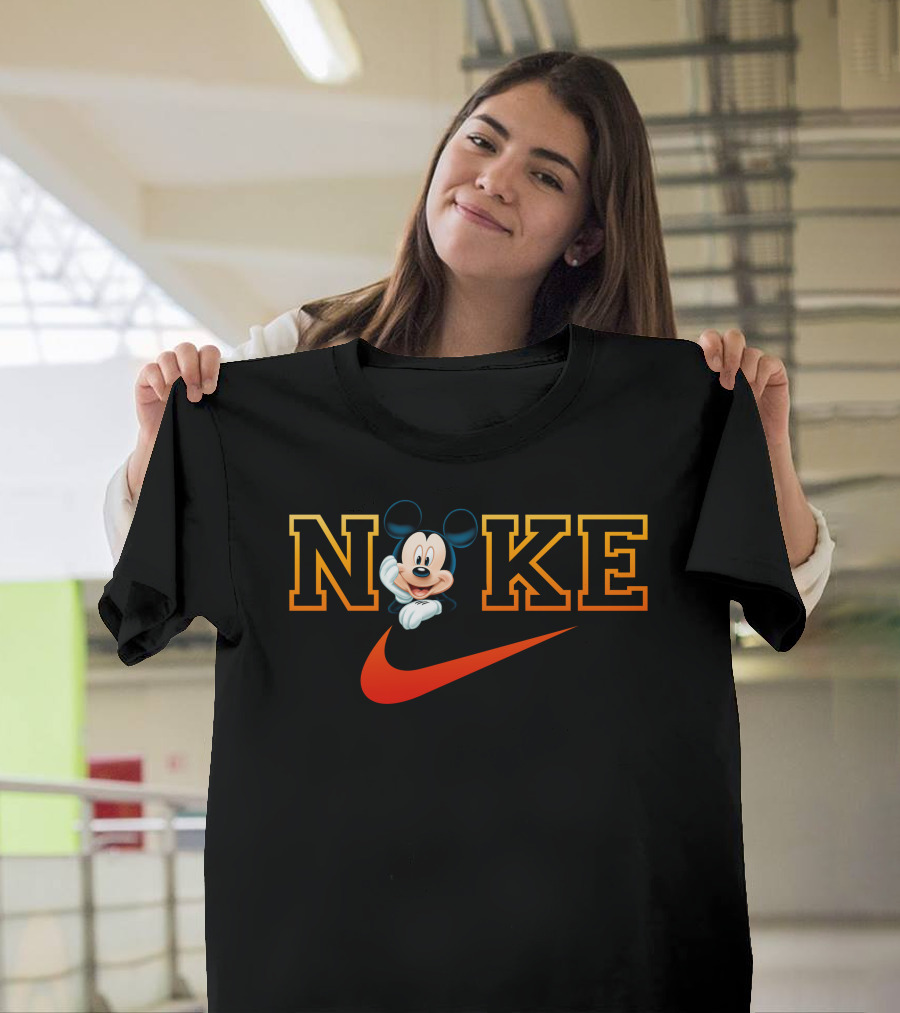 Mickey Mouse Nike Swoosh Theme T-Shirt