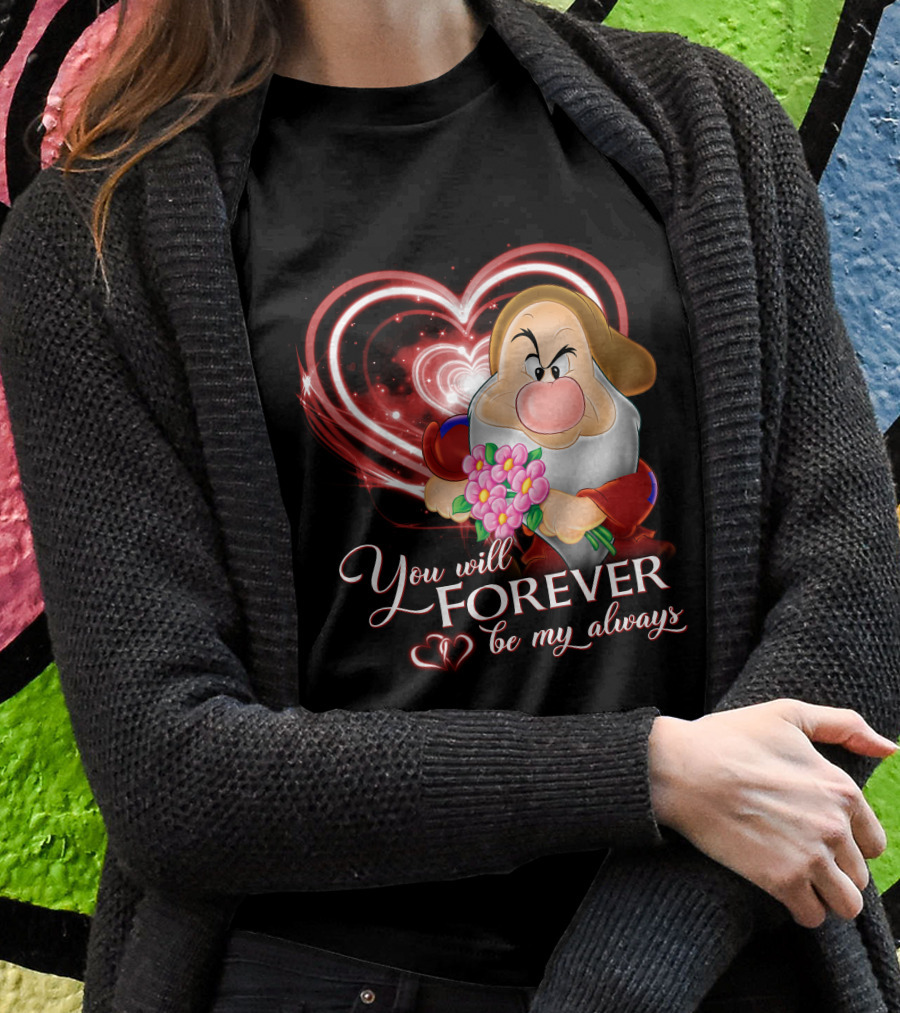 Grumpy You Will Forever Be My Always Heart And Flowers T-Shirt