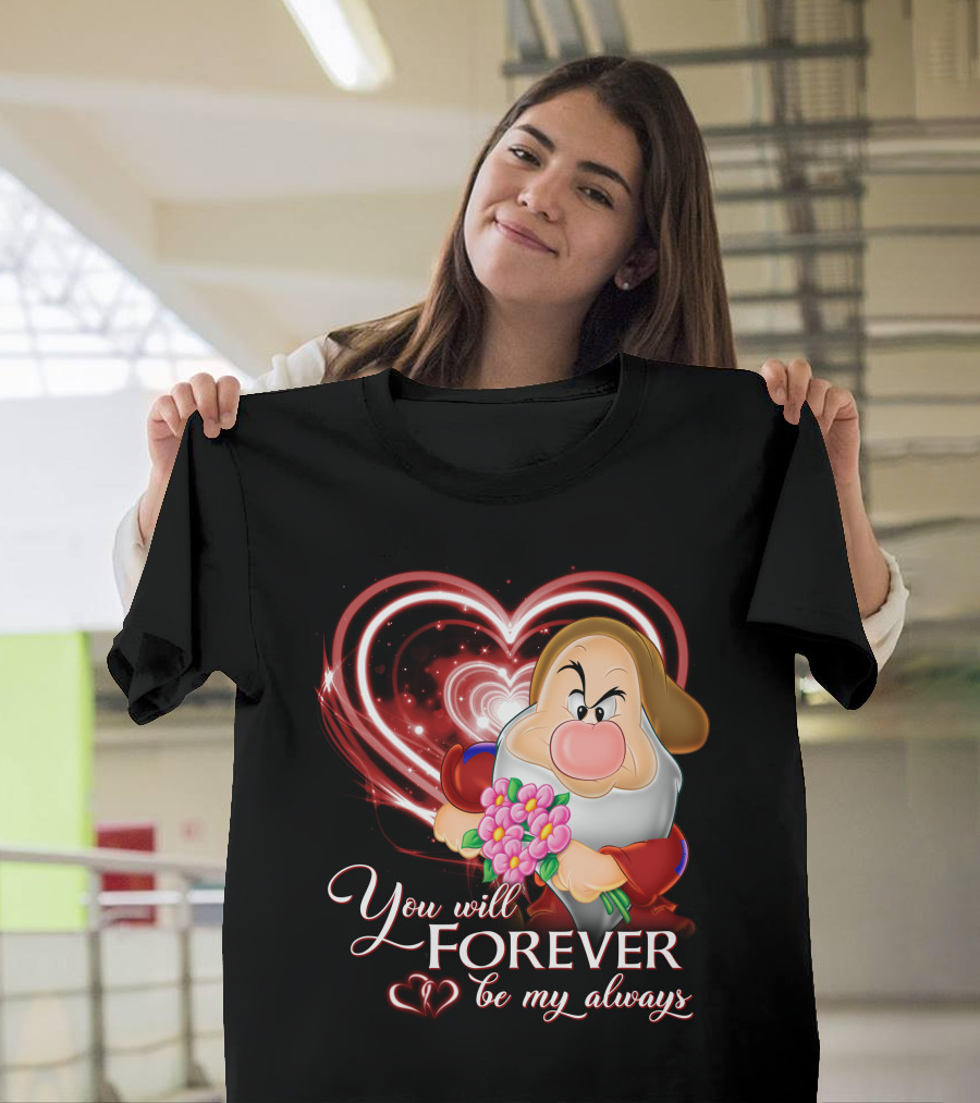 Grumpy You Will Forever Be My Always Heart And Flowers T-Shirt