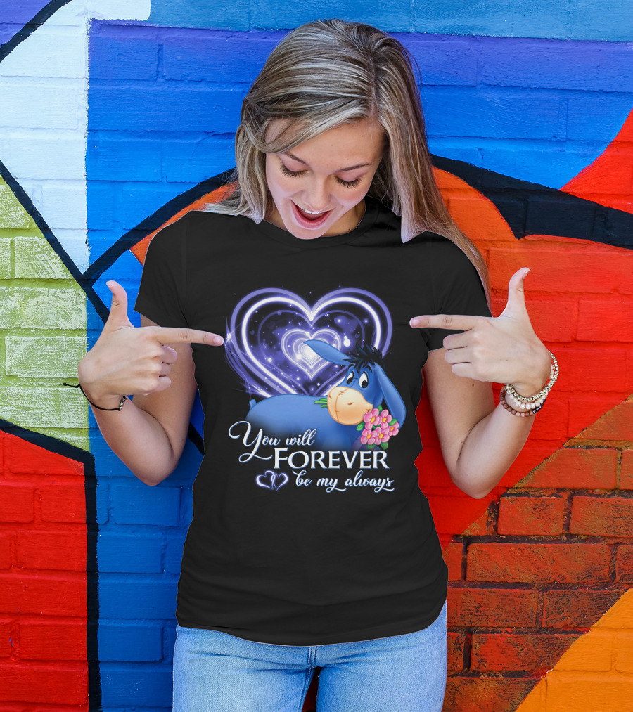 Eeyore You Will Forever Be My Always Hearts Flowers T-Shirt