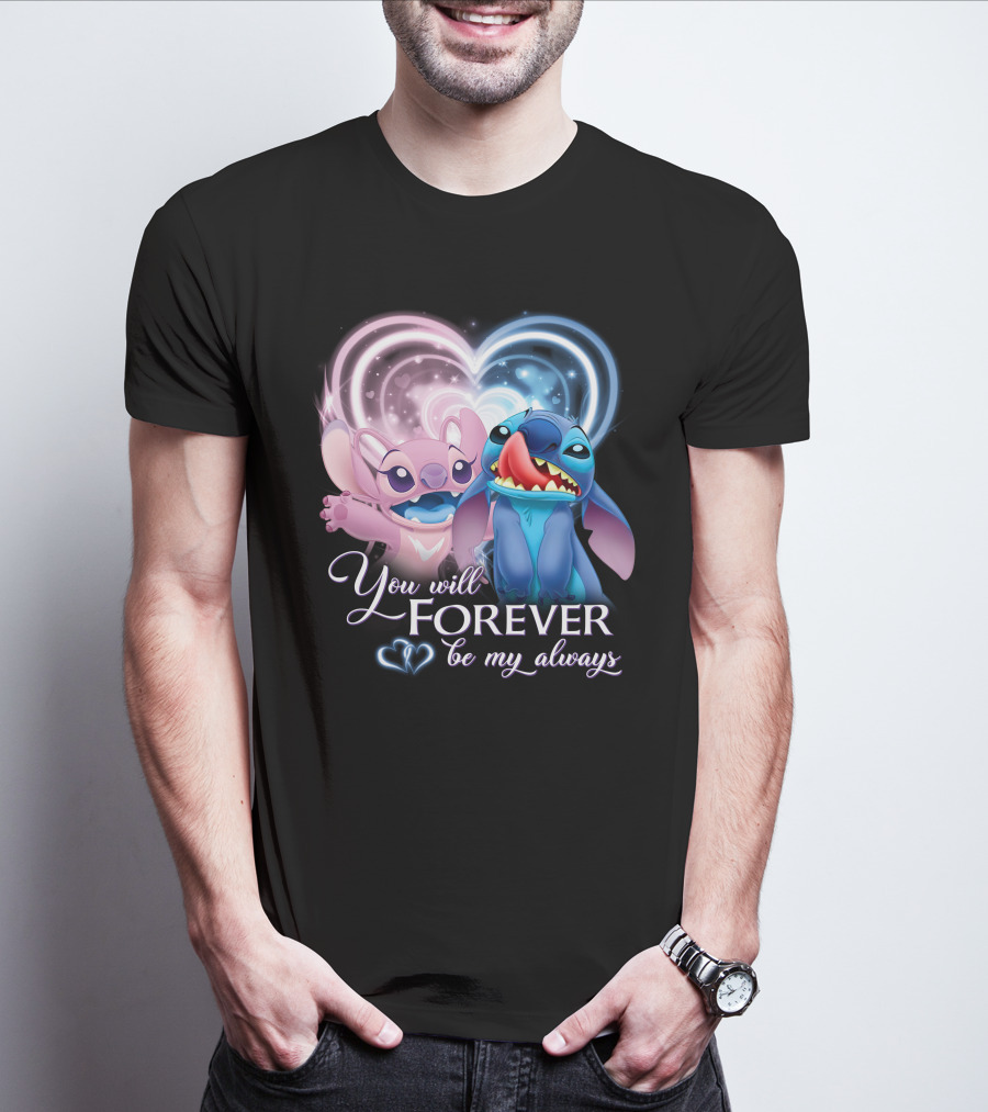 Stitch & Angel You Will Forever Be My Always T-Shirt