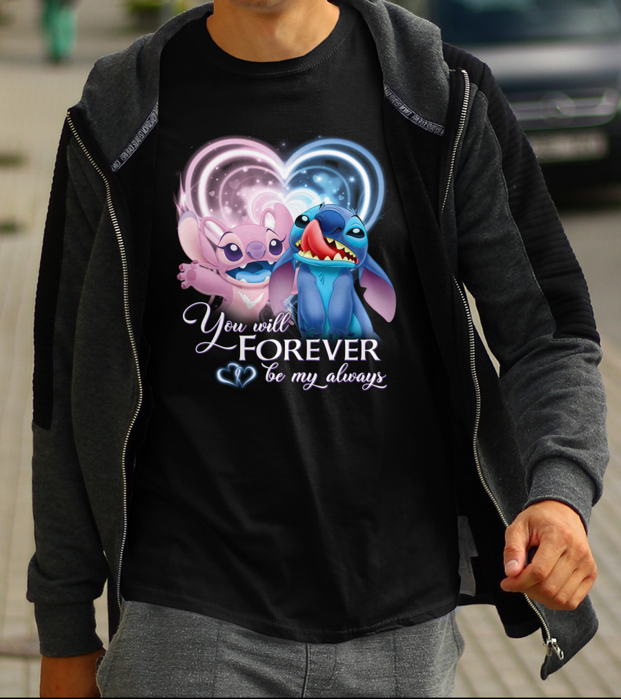 Stitch & Angel You Will Forever Be My Always T-Shirt
