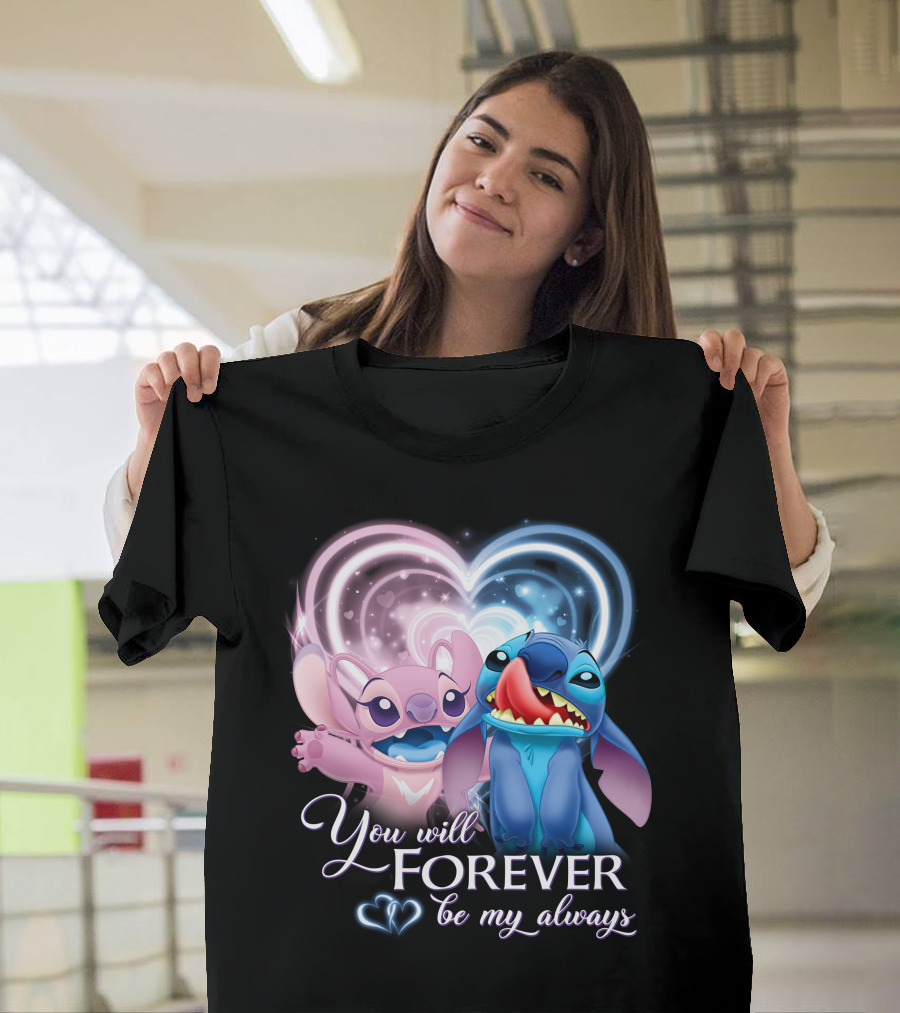 Stitch & Angel You Will Forever Be My Always T-Shirt