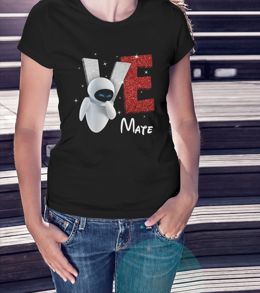 Eve Mate Wall-E Sparkling Letters With Effect T-Shirt