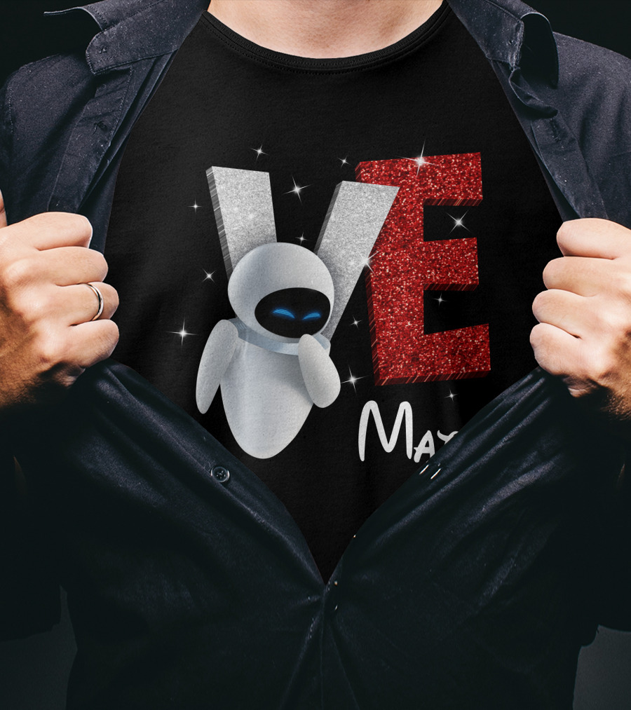 Eve Mate Wall-E Sparkling Letters With Effect T-Shirt