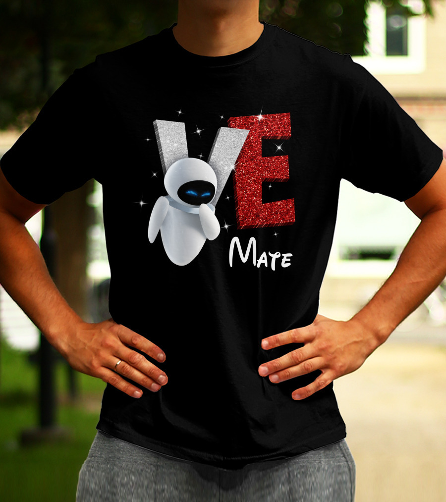 Eve Mate Wall-E Sparkling Letters With Effect T-Shirt