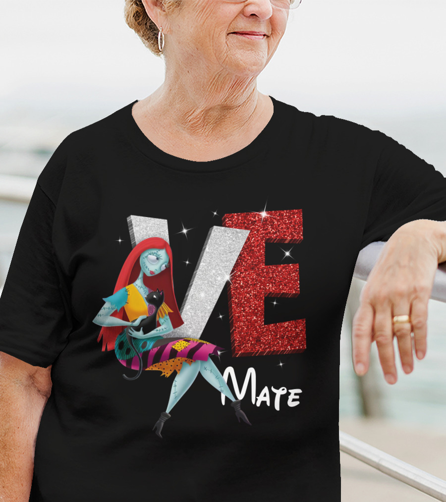 Love Mate Sally Halloween Cat T-Shirt